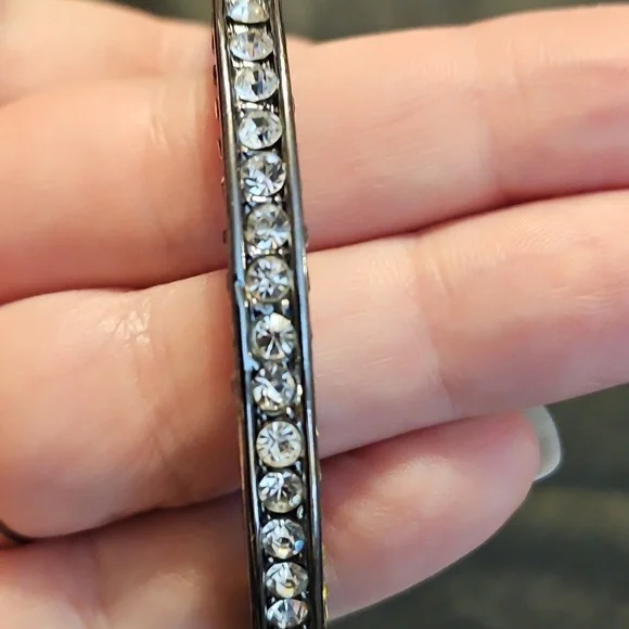 Silver Rhinestone Bangle - Picture 2 of 7